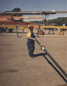 James Dietz kid rowing oar