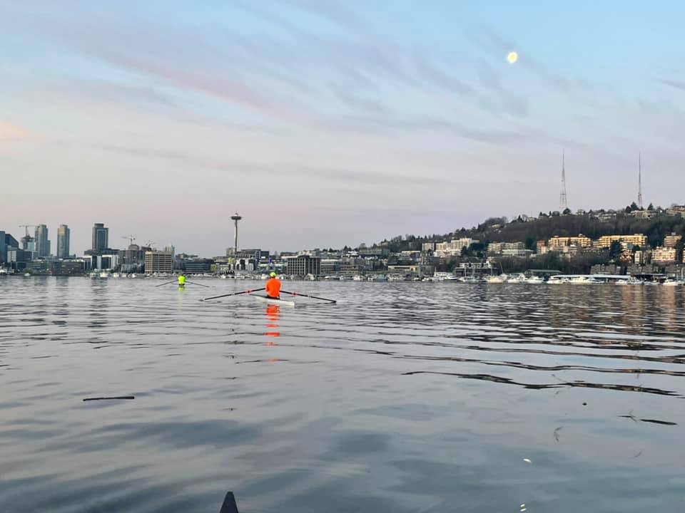 Seattle sunrise rowing, Stacie Foster