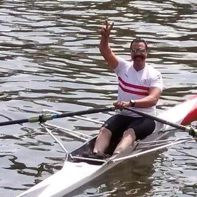 Egyptian masters rower in single scull