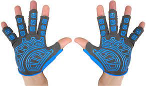 rowing gloves blue