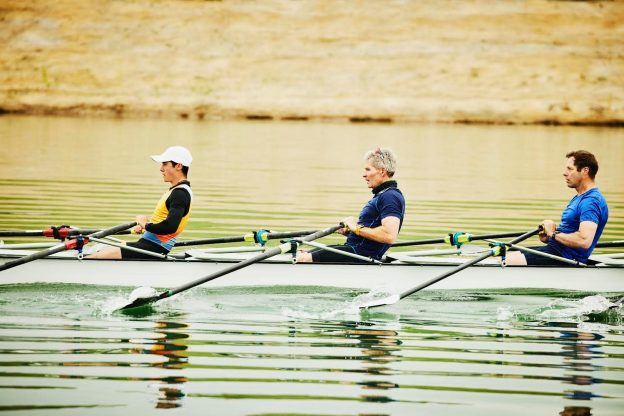 mens quad, sculling finish