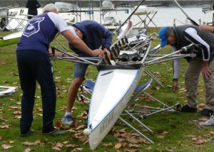 rigging rowing boats, masters rigging sculling, how to rig row boat