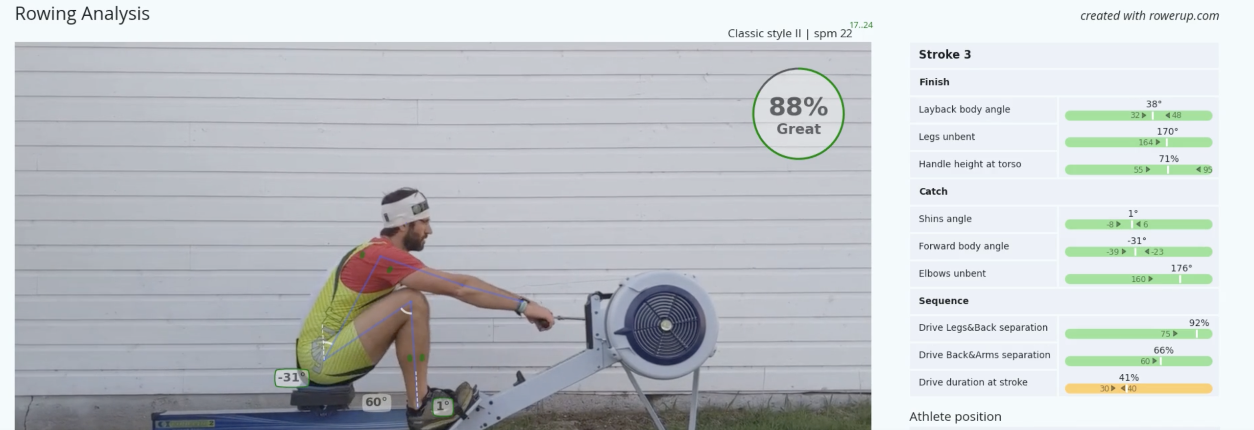 rowerup video analysis, sport analysis software