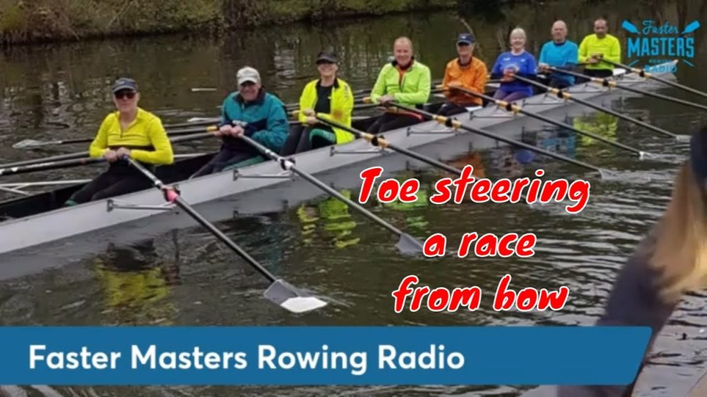 rowing race, steering coxless boats, adjust steering for rowing crew