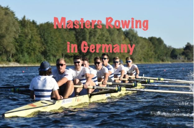 mens rowing eight in yellow boat from Crefeld rowing club, Germany