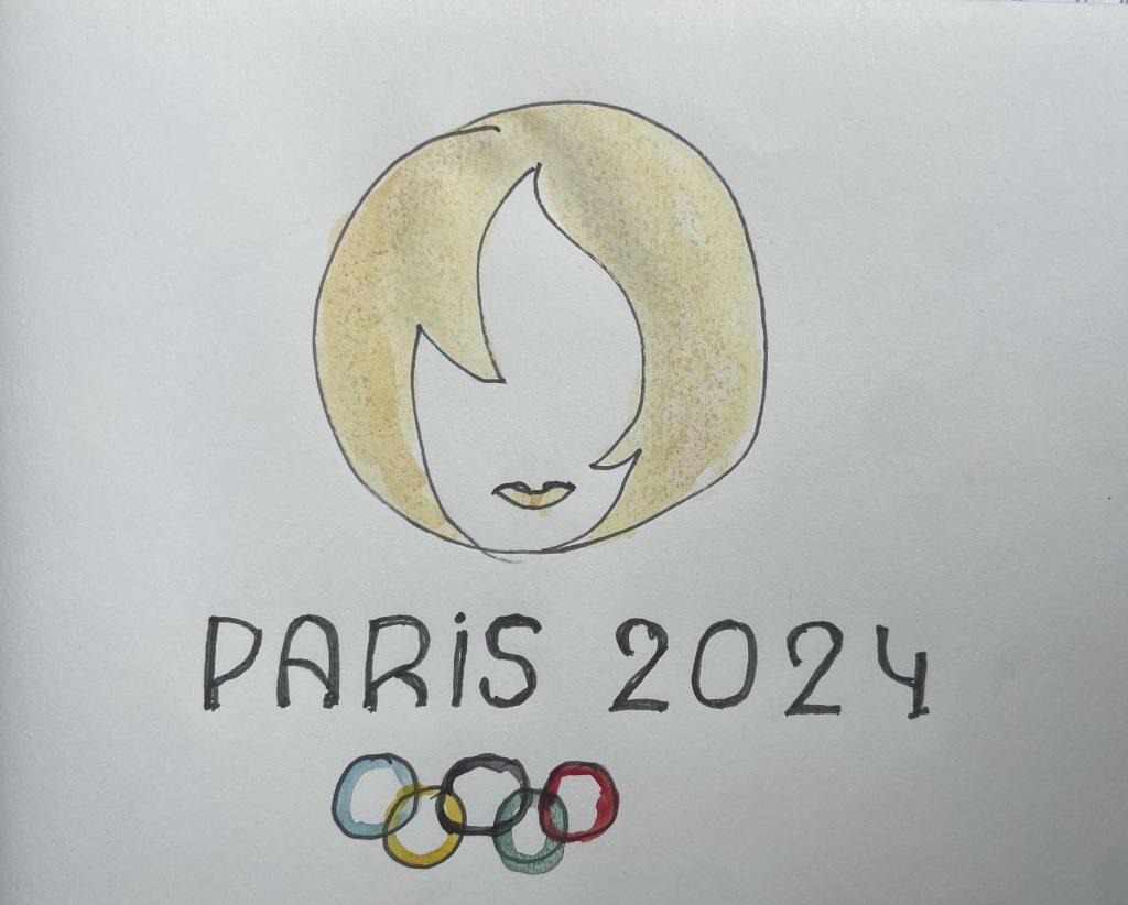 Paris 2024 Olympic logo as a travelsketch