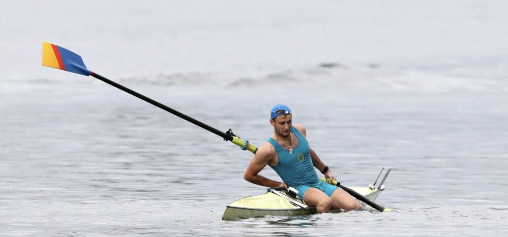 Kazakh rower capsizes at Olympics.